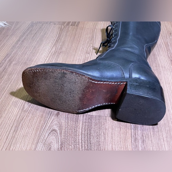 RARE FIND!! Frye Campus Lug Tall Lace Up Black Boots~size 7 - Picture 6 of 11